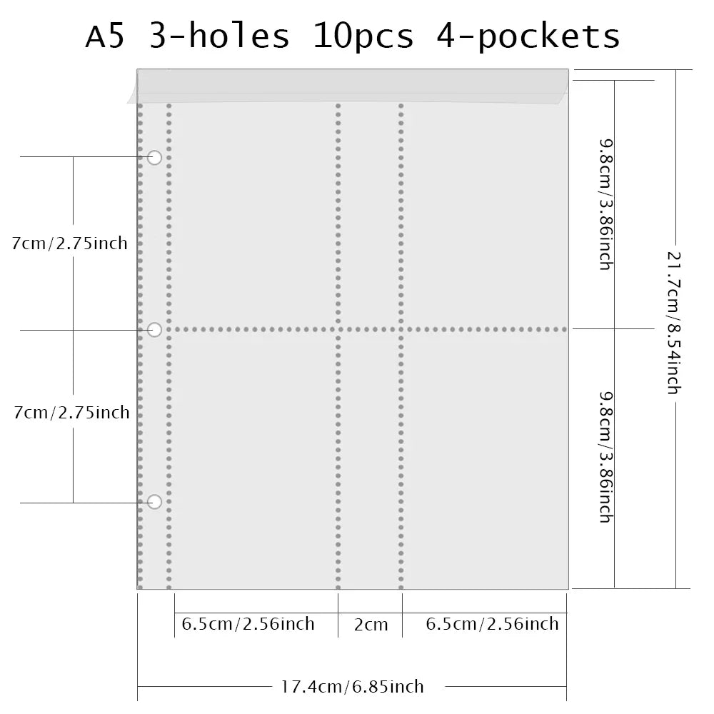 3-Ring A5 Binder Photo Album Photocard Holder Scrapbook with Cotton Padding, High-Gloss Surface for Pokemon Yu-Gi-Oh Card Album