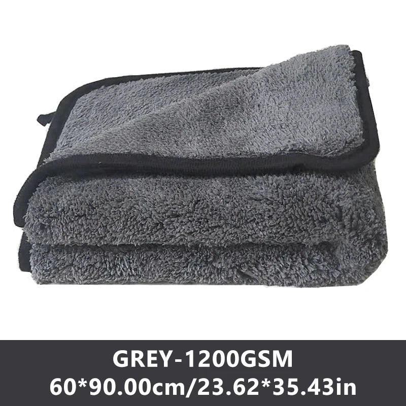 SEAMETAL Thicken Car Cleaning Towel 1200GSM Super-Absorption Microfiber Washing Towel Ultra-Soft Scratch-Free Car Drying Cloth