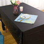 137X274Cm Dot Disposable Tablecloths Macaron Black Plastic Disposable Table Cover Wedding Birthday Party Disposable Tableware