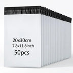 50pcs Solid White Poly Shipping Bag Mailers Mail Courier Bag PE Plastic Express Envelope Storage Bags Self Seal Packing Pouch