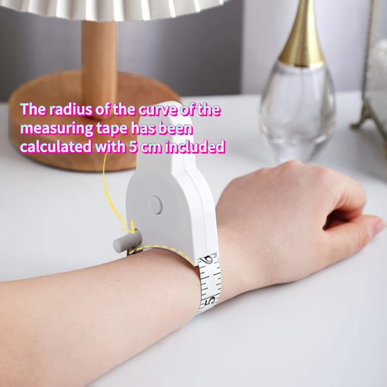 150cmAutomatic Telescopic Tape Measure Body Measuring Tape Sewing Ruler Tools Centimeter Tapes For Body Meter Measure White Tool