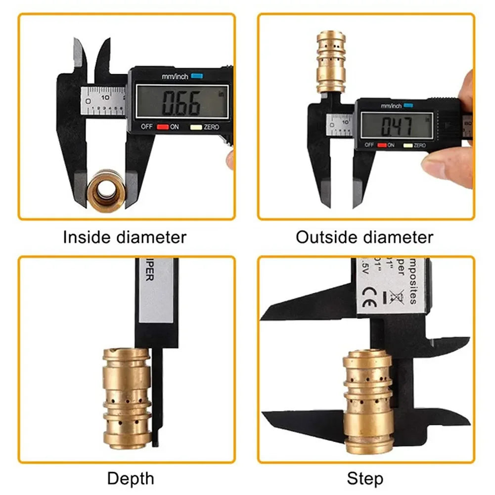 Digital Electronic Vernier Caliper 150mm Tattoo Eyebrow Ruler Measuring Tool 6 Inch LCD Microblading Micrometer Measurement Tool