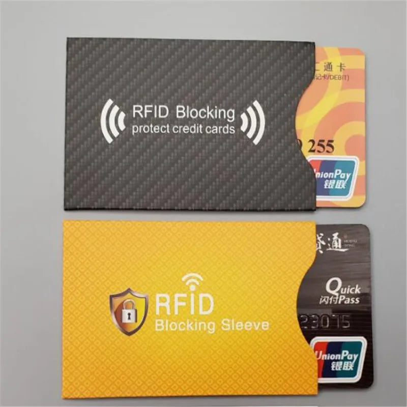 5Pcs Fashion Anti Theft for RFID Credit Card Protector Blocking Cardholder Sleeve Skin Case Covers Protection Bank Card Case