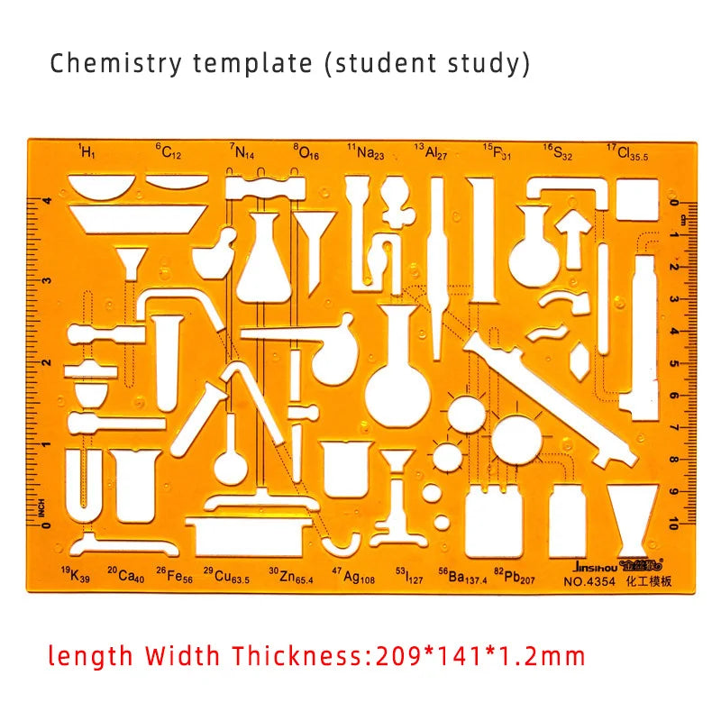 Template Measuring Ruler Circular Oval Ruler Durable K Resin Drawing Design Furniture Architect Template Drafting Ruler