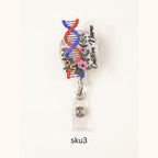 1pc Science-themed Custom Name Acrylic Retractable Badge Reels,Nurse,Scientist Personalized Gift,Work Card Clip,Teacher’s Day