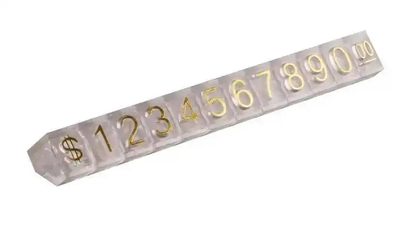 10pcs 9x6mm Adjustable Dollars Number Stand Watch Labels Cube Price Tags