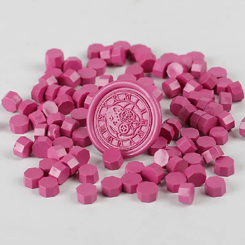 100 Pcs Vintage Wax Seal for Stamps Retro Wax Print Beads Sealing Macaron Gold Wedding Birthday Wax Lacquer for Seals Lacre