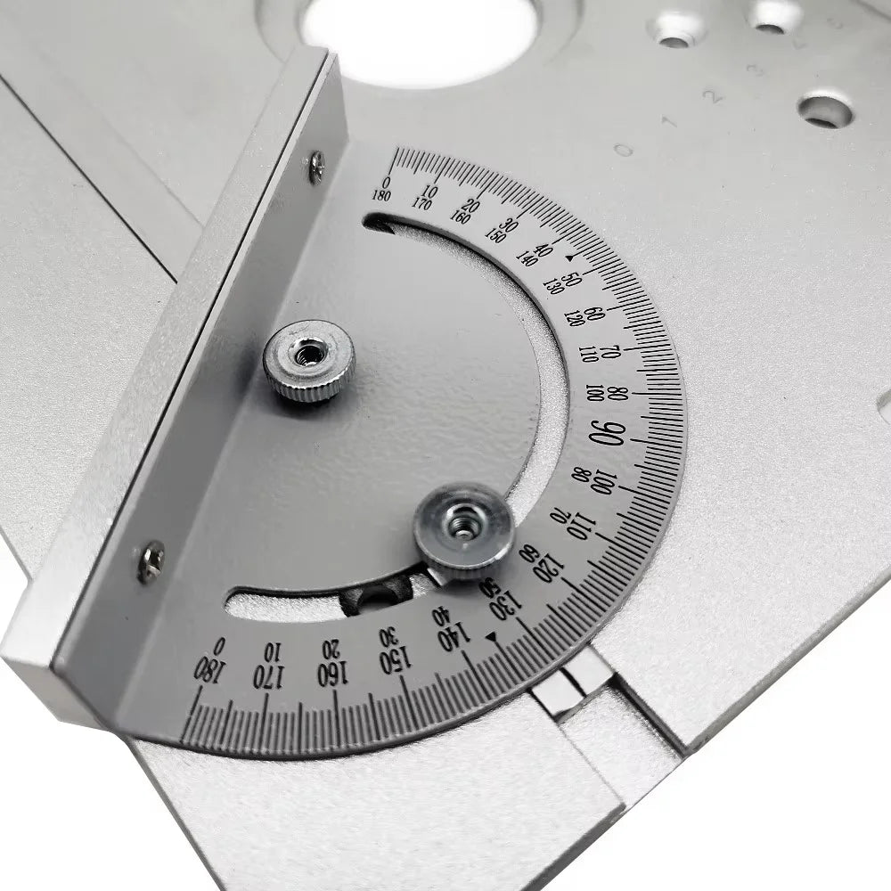 Precision Circular Table Saw Angle Push Ruler, for Aluminum Engraving & Milling Worktable Insertion Plate Woodworking Protractor