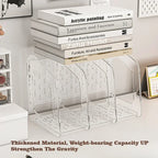 Acrylic A4 Storage Filing Box for Documents Plastic Paper File Organizer Vertical Magazine Rack Desk Folder Desktop Supplies