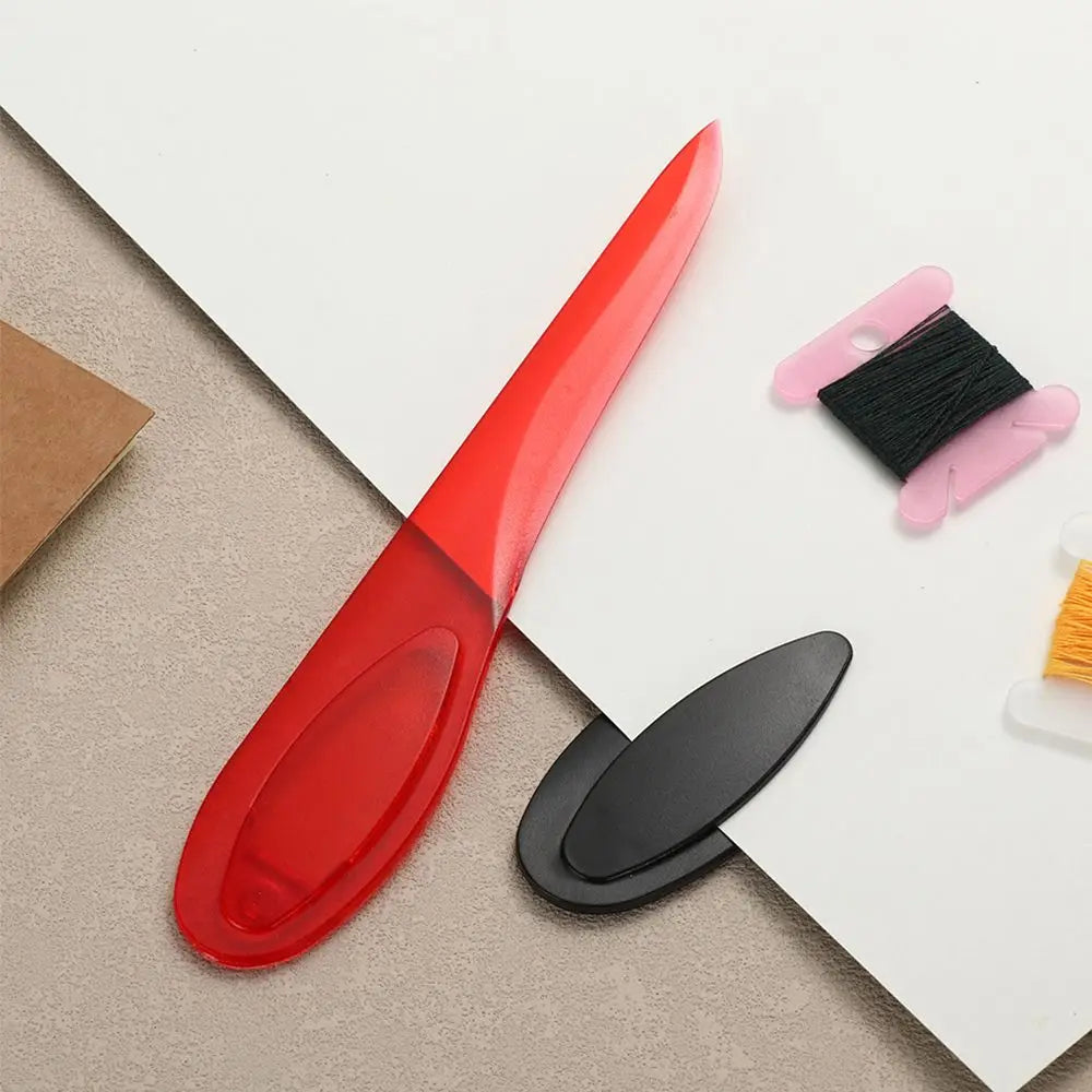 1PC Colorful Plastic Paper Cutter With Handle Point Turner Seam Creaser Letter Opener Mark Presser Tool Office School Supplies