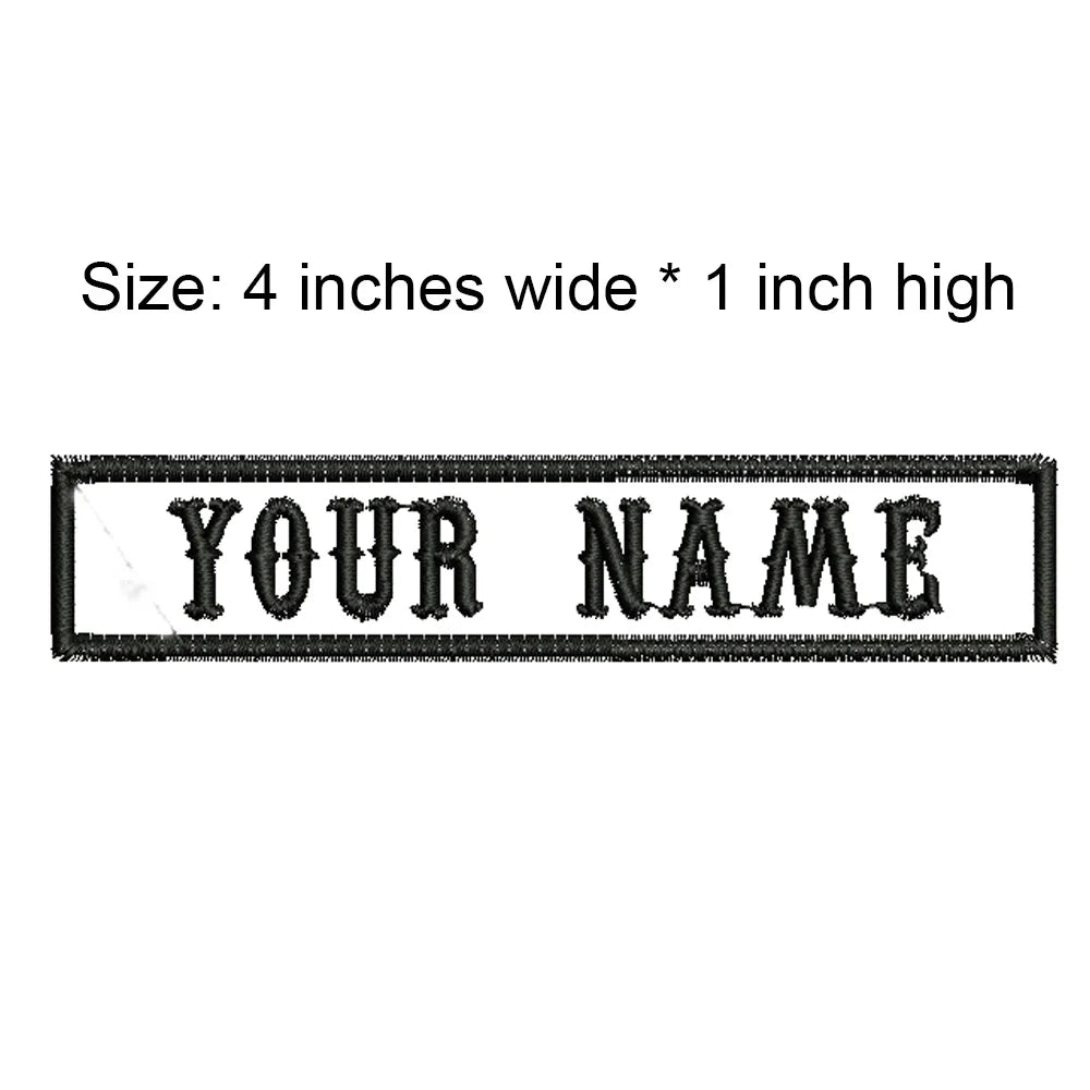 4 Inches Wide Customized Name Small Tag Embroidery Patch Iron On Sew On Clothing For Left Chest Tell Us Need What Texts