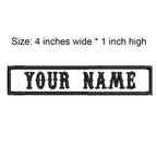4 Inches Wide Customized Name Small Tag Embroidery Patch Iron On Sew On Clothing For Left Chest Tell Us Need What Texts