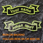 Custom Name Tags Embroidered Patches Personalized Text Badge with Iron on Backing