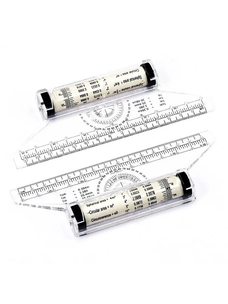 Angles Line Ruler 15cm 30cm Multi-Function Drawing Tool Roll Draw Ruler Metric Rolling Ruler Clear Parallel Rolling Ruler