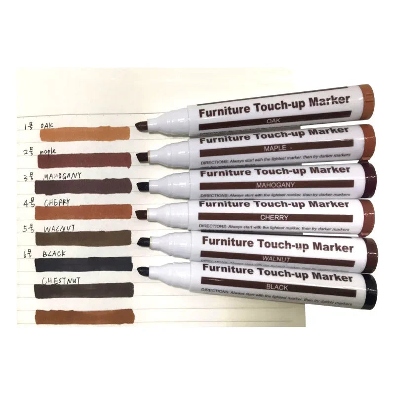 Wooden Furniture Repair Pen Touch Up Markers & Filler Sticks Wood Scratch Restoration Kit Patch Paint Pen Wood Composite Repair