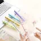 Lightweight Pvc Loose-Leaf Shell 6 Holes A6 Transparent Loose-Leaf Shell, Color Clip, Simple Candy Color Album Shell