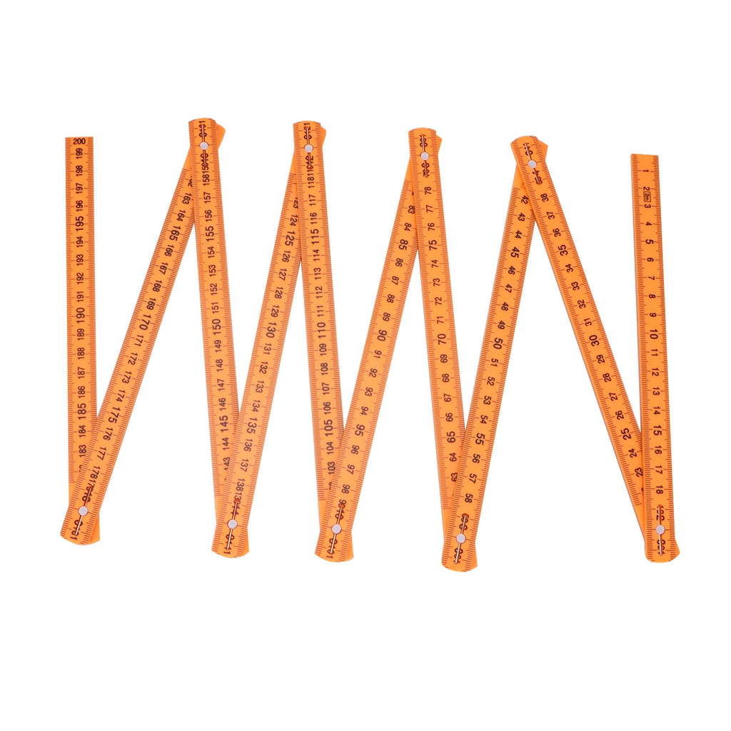 Folding Ruler Plastic Foldable Measuring Tool Carpenter Ruler Tape Measure Pocket Folable Drafting Supplies Measuring Ruler