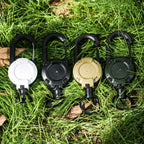 Retractable Heavy Duty Pull Reel Carabiner Key Chains Strong Steel Wire Rope Buckle Spring Key Ring Outdoor Sporty Keychain Tool