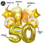 50th Birthday Party Supplies for Men Women Black and Gold 50 Years Old Party Paper Plates Cups Napkin Tablecloth Tableware Decor