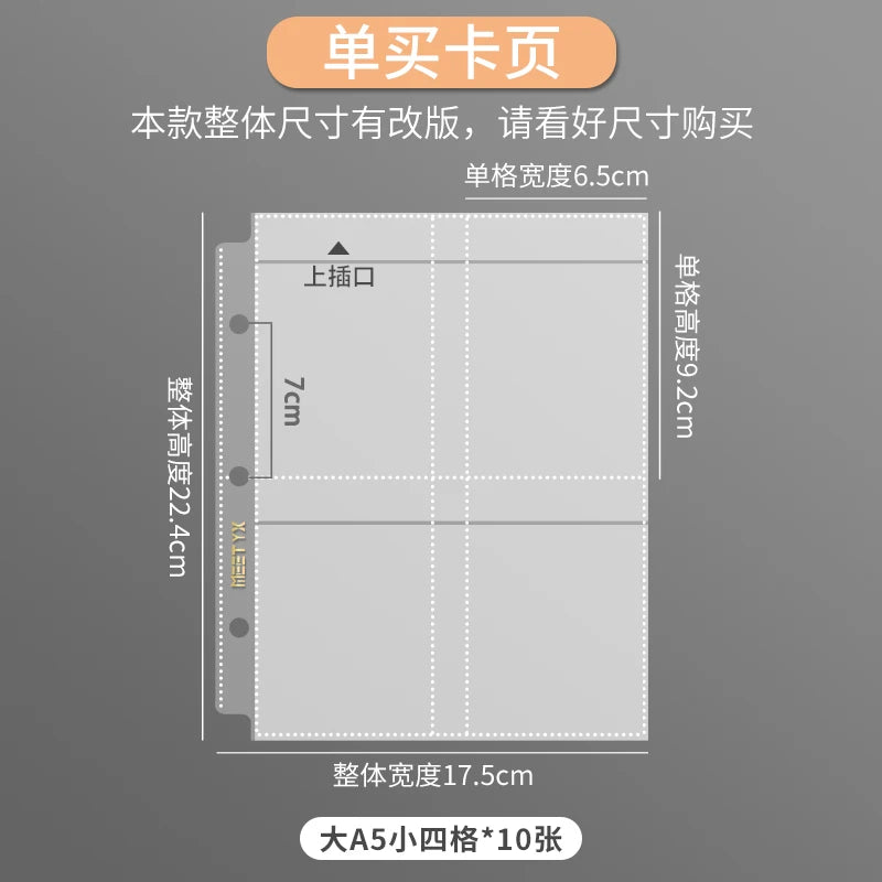 Heavy Duty A5 Card Binder W/ 55mm Large D-Rings 3-Ring Thick Photo Card Album W/ Elastic Band for K-pop Collection