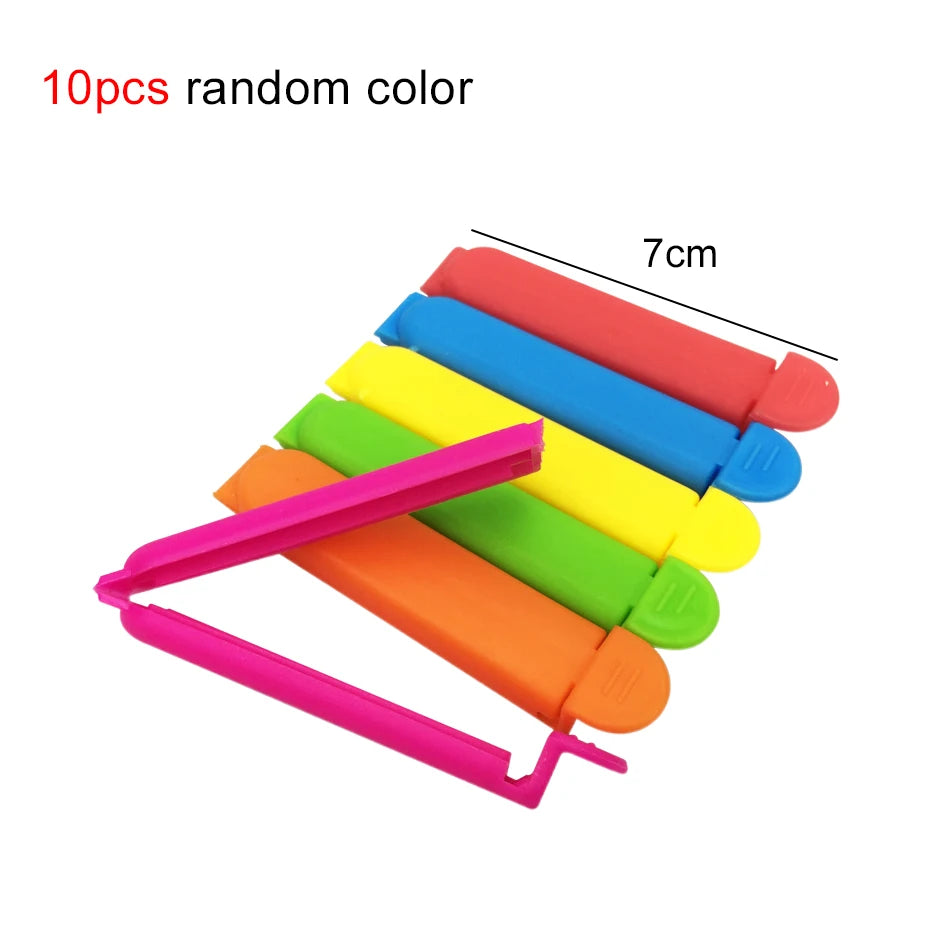 10/20Pcs Kitchen Storage Food Snack Seal Sealing Bag Clips Sealer Clamp Plastic Tool Kitchen Accessories Portable Bulk TMZ