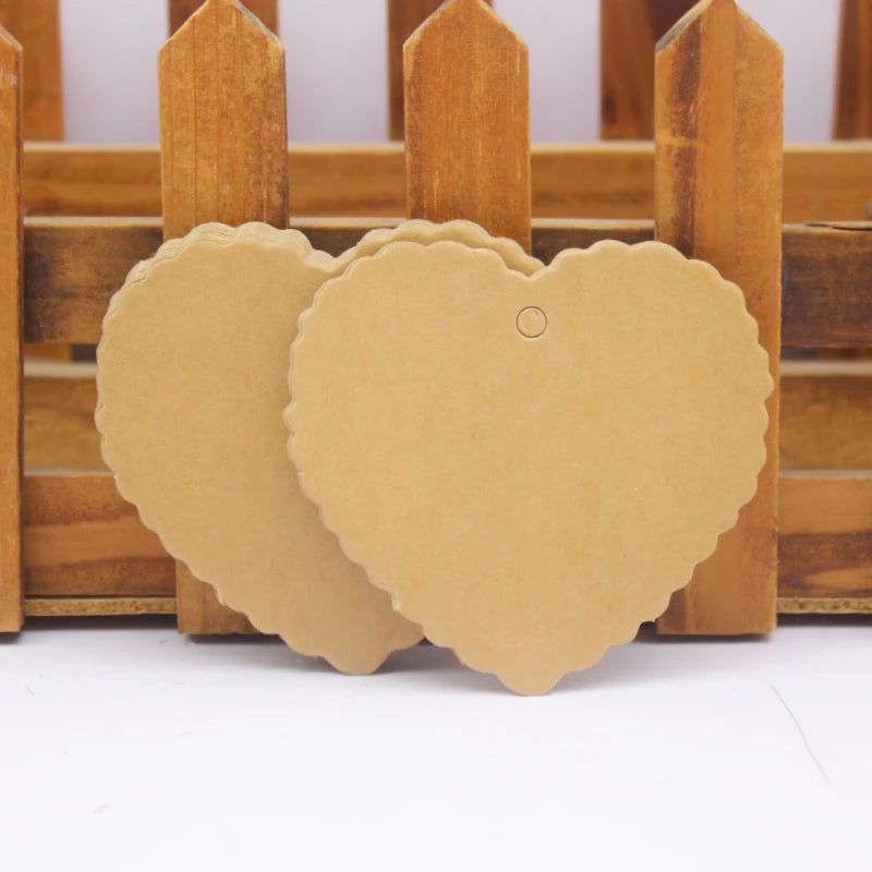 Large Gift Hang Tags, 100 Pieces Per Batch, White Kraft Paper Gift Packaging Labels, Handcrafted With Love Products, Price Tags