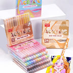 GuangNa 12-72 Colors Soft Brush Acrylic Marker Pen Set,Skin Tone, Macaron color,DIY Hand Drawn,Paint Art Markers pens,GN.8201F/M