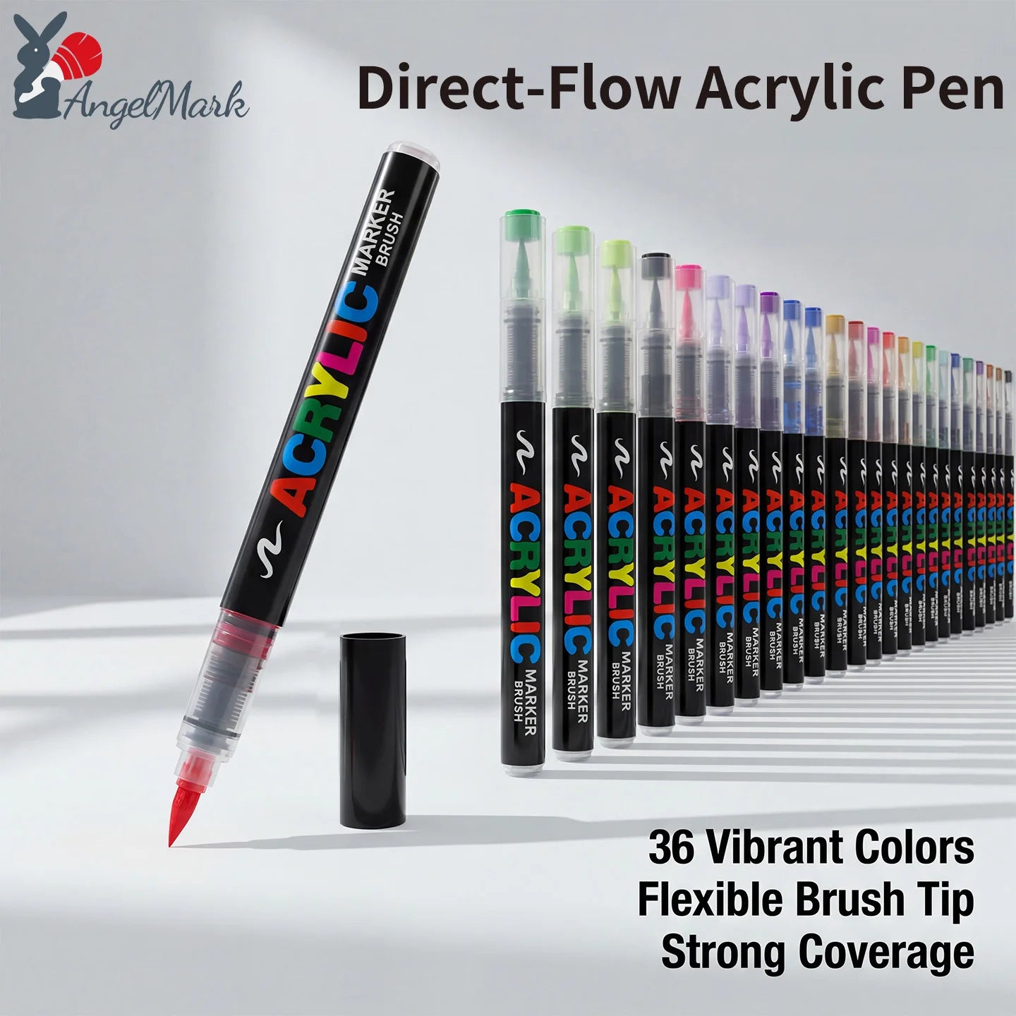 12-168 Colors Acrylic Paint Pen Marker Brush Tip Paint Marker For Rock Painting Wood Canvas Stone Christmas Gift DIY Craft