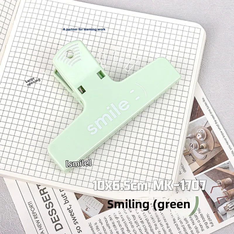 Colorful clips, strong grip refrigerator notepad holder, cute pastel color office school family storage, suitable for students