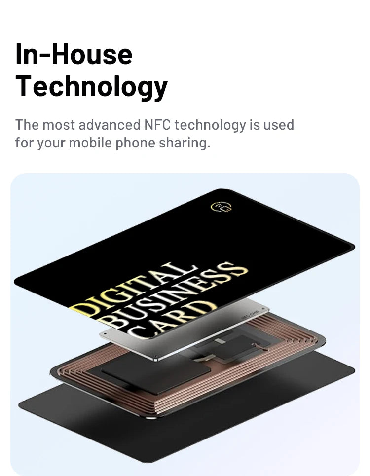 NFC Business Card Fast Reading Smart Name Card Digital Business Card Contactless Business Gift Social Recognition Card