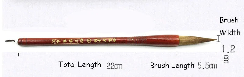 Wooden Writing Brushes Wolf Hair Traditional Chinese Calligraphy Painting Practice Festival Couplets Regular Script Supply