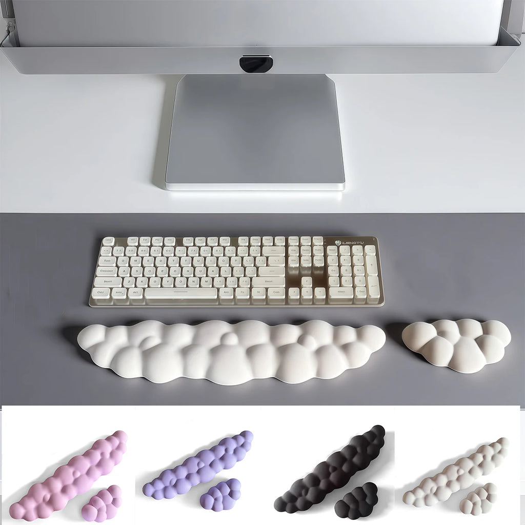 Cloud Shape Wrist Rest Pad Anti-Slip Desk Mat Memory Foam Palm Rest Ergonomic Mouse Pad Typing Wrist Rest Office Accessories
