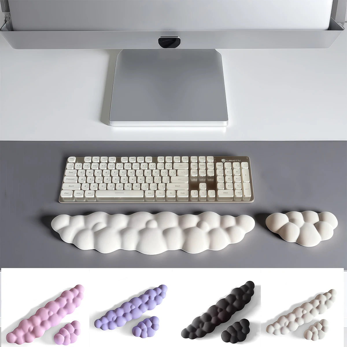 Cloud Shape Wrist Rest Pad Anti-Slip Desk Mat Memory Foam Palm Rest Ergonomic Mouse Pad Typing Wrist Rest Office Accessories
