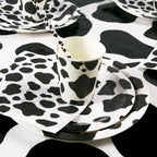 Cow Party Themed Disposable Tableware Set Paper Plates and Cow Napkins for Kids Cow Themed Birthday Party Decorations