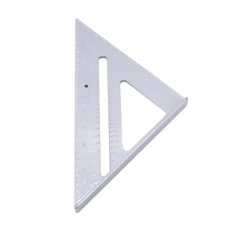 Triangle Ruler Aluminium Alloy Carpenter Set Square Angle Woodworking Tools 7Inch Measurement Tool Try Square Triangular Metric