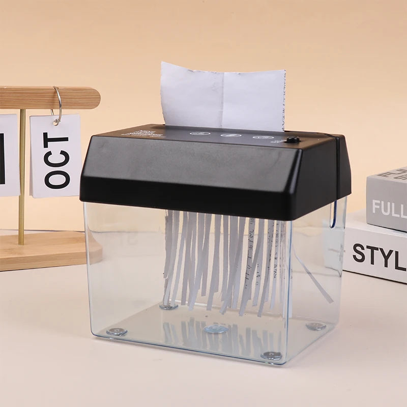 A6 Portable Mini Paper Shredder Electric USB Battery Operated Documents Paper Cutting Tool For Home Office