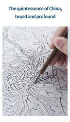 6/9/ 12/ 16 Chinese Painting Brush Beginner Calligraphy Drawing Bamboo Pen Curtain Felt Rice Paper Set Landscape Drawing Writing