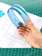 Random 1 Pc 20 cm/8 Inch Flexibale Rulers Soft Plastic, Inches And Metric For School And Office