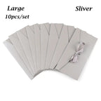 10 Pcs/set Envelope Pearlescent Paper Bow Thicken Ribbon Retro Creative Color Stationery Wedding Invited Gift High Quality