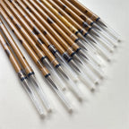 10 Pcs Weasel Hair Calligraphy Brush Pen Metal Holder Chinese Painting Brush Wholesale of Xiaokai Regular Script Writing Brush
