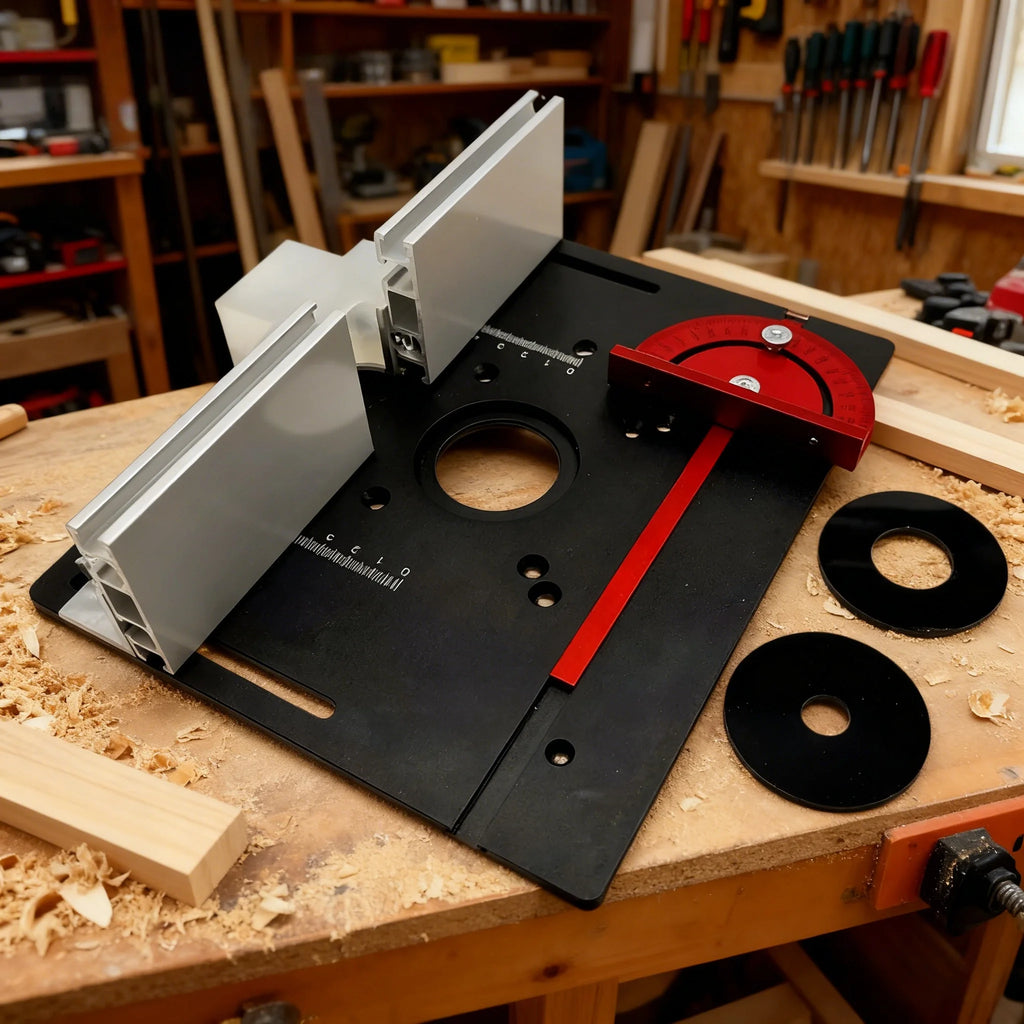 Precision Circular Table Saw Angle Push Ruler, for Aluminum Engraving & Milling Worktable Insertion Plate Woodworking Protractor