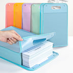 Professional A4 Portable Briefcase Bag - Durable, Self-Seal File Organizer with Handle for Office, School, Graduation