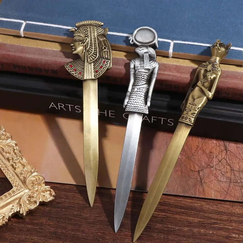 Egyptian Pyramid Pharaoh Envelope Opener DIY Crafts Tool Letter Opening Tool Express Opener Ancient Zinc Alloy