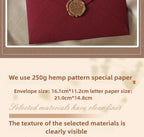 10pcs Window Envelopes for Letters DIY Handmade Gift Packaging Bag Wedding Party Invitation Card Cover Linen Texture Envelopes