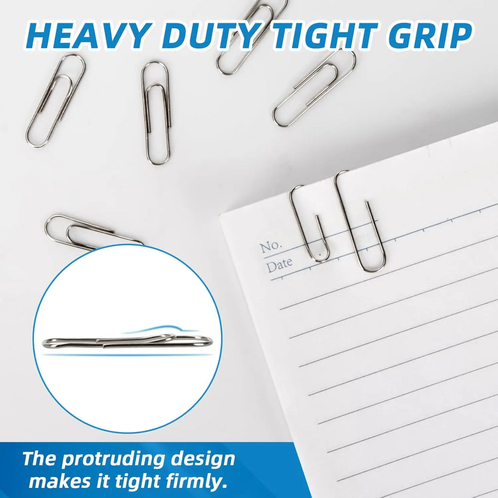 29mm Metal Silver Paperclip Stationery Binder Clip Bookmarks Paper Clips Organizers for Paper Documents Office School Supplies