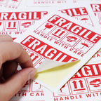 10-50pcs Fragile Handle With Care Warning Stickers Self Sealing Adhensive Business Don't Fall Express Shipping Thank You Labels