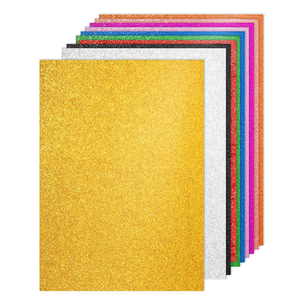 40Sheets A4 Glitter Cardstock Glitter Paper Card Stock Shiny Scrapbook 250gsm Sparkly Paper Large Shimmer for Scrapbook DIY Art