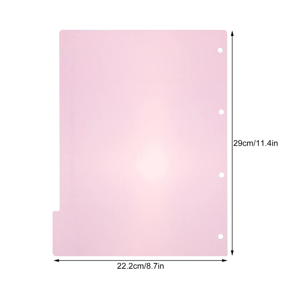 10Pcs Plastic Index Divider Tabs Multicolor Smooth Surface Easy Use Office Index Tabs Binder Dividers Label A4