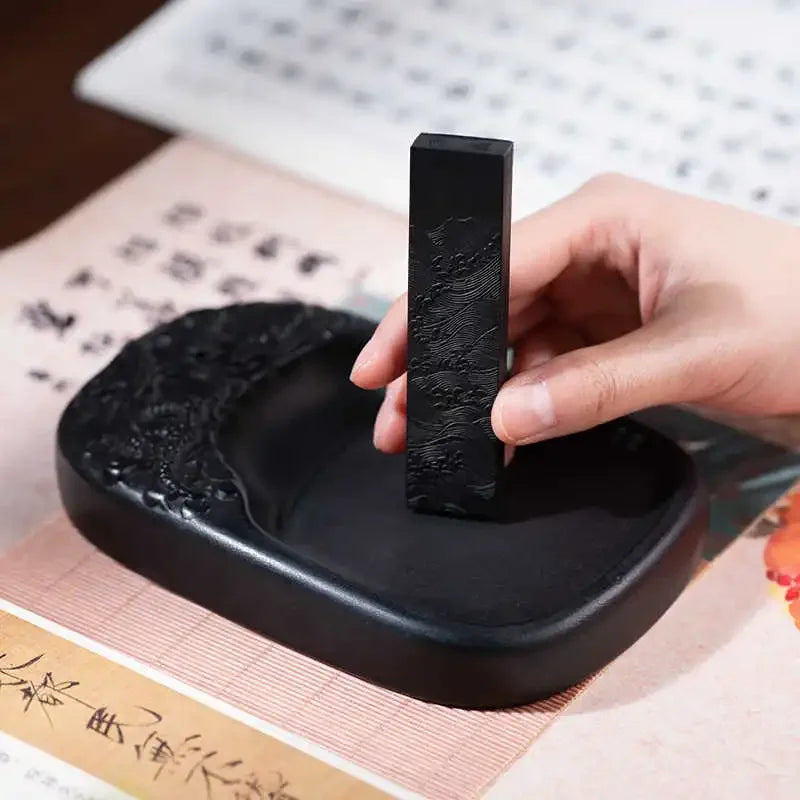 Chibese Calligraphy Sumi Ink Stick for Writing Painting Ink Stone Calligraphy Brush Rectangle Chinese Style Ink Blocks Drawing