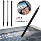 1/3PACK Universal Stylus Pencil Portable 2 in 1 Universal Touch Screen Pen Capacitive Resistive Stylus for Phones Tablets Laptop